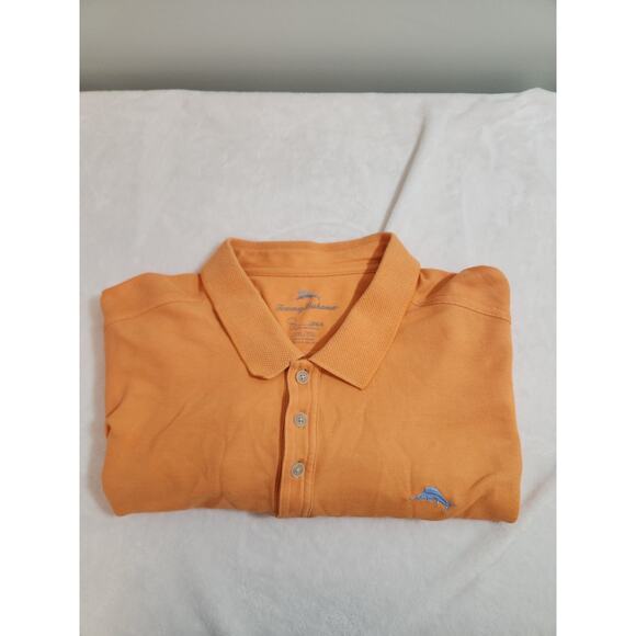 Tommy Bahama Polo Mens 3XL XXXL Orange Athletic Activewear Gym Golf Athleisure - Picture 1 of 11